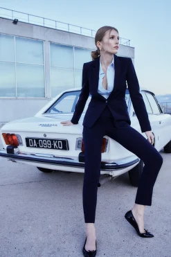 Blazer Antea Bleu Marine Femme*CAROLL Store