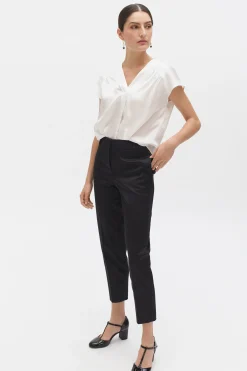 Blouse 100% Soie Tatiana Ivoire Femme*CAROLL Shop