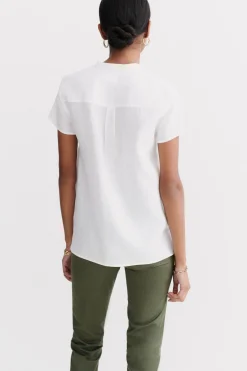 Blouse Kat 100% Lin Blanc Femme*CAROLL Flash Sale