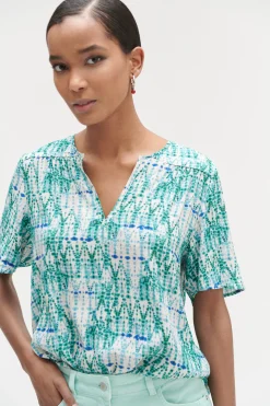 Blouse Tie And Dye Vert Emeraude Femme*CAROLL Online
