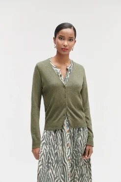 Cardigan Blondine Vert Kaki Femme*CAROLL Cheap