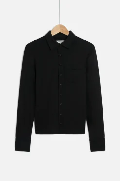 Chemise Albi En Jersey Noir Femme*CAROLL Store