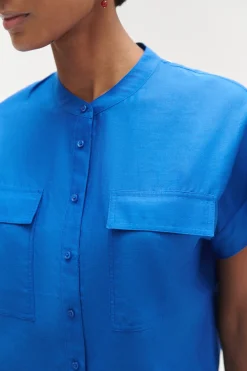 Chemise Allan Bleu Electrique Femme*CAROLL Shop