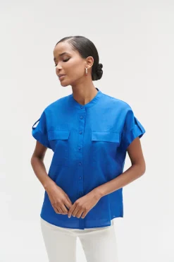 Chemise Allan Bleu Electrique Femme*CAROLL Shop