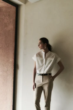 Chemise Allan Ivoire Femme*CAROLL Flash Sale