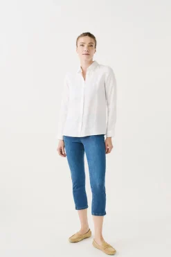 Chemise Brenda 100% Lin Blanc Femme*CAROLL Best