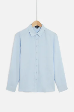 Chemise Brenda 100% Lin Bleu Ciel Femme*CAROLL Flash Sale