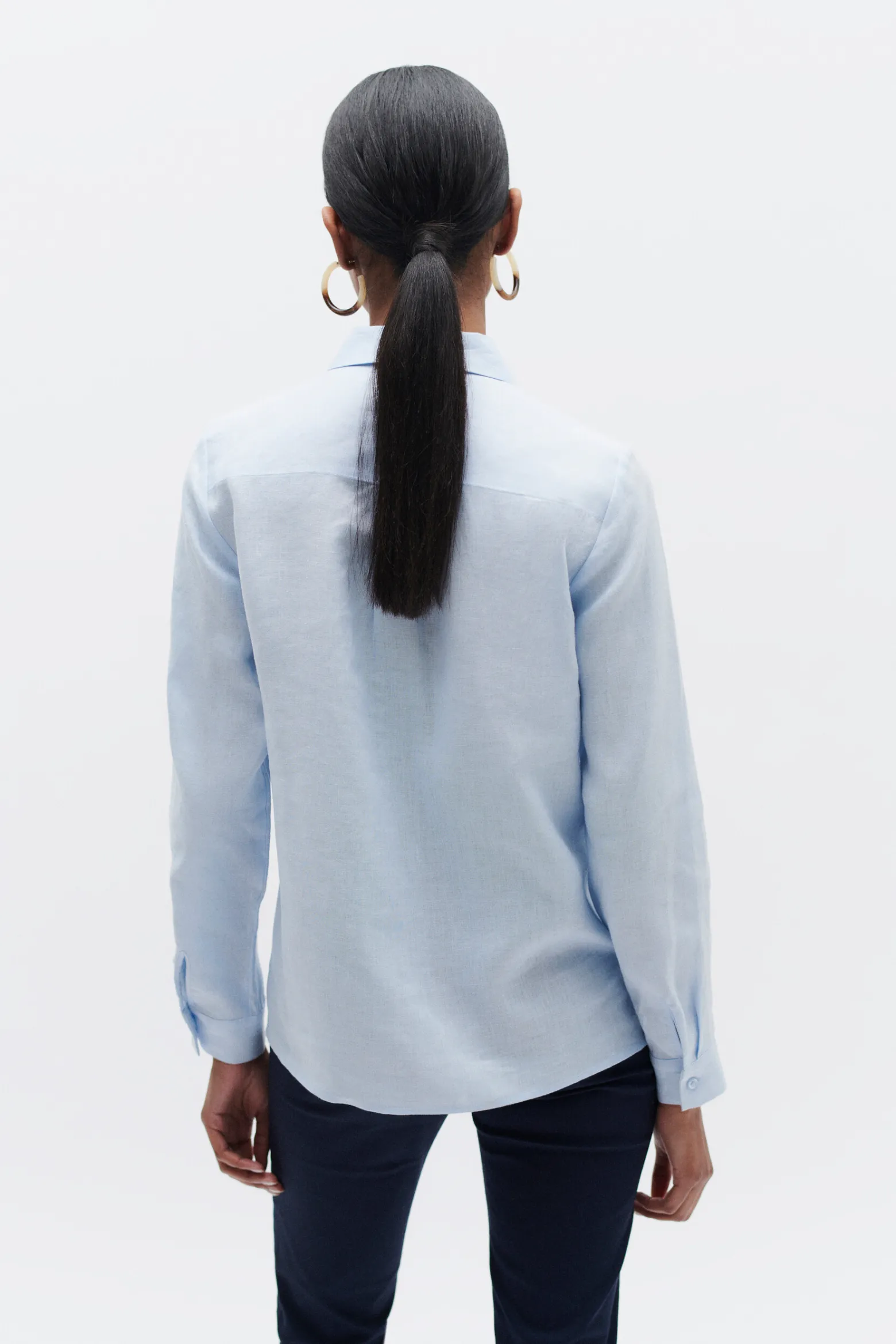 Chemise Brenda 100% Lin Bleu Ciel Femme*CAROLL Flash Sale