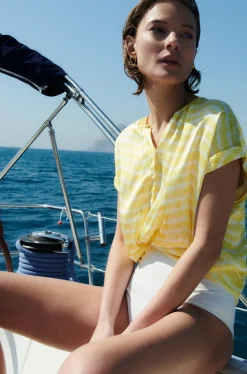 Chemise Colombes Jaune Femme*CAROLL Cheap