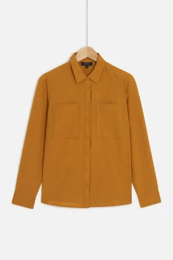 Chemise Eden Jaune Moutarde Femme*CAROLL Fashion