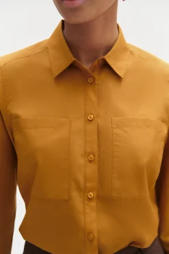 Chemise Eden Jaune Moutarde Femme*CAROLL Fashion
