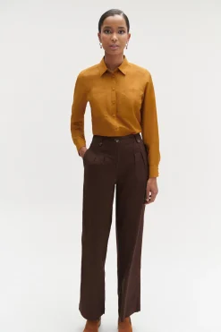 Chemise Eden Jaune Moutarde Femme*CAROLL Fashion
