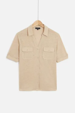 Chemise Estela 100% Lin Femme*CAROLL Clearance