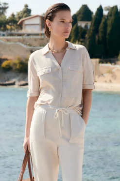 Chemise Estela 100% Lin Femme*CAROLL Clearance