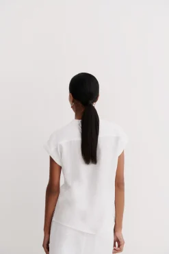 Chemise Gina 100% Lin Blanc Femme*CAROLL Shop