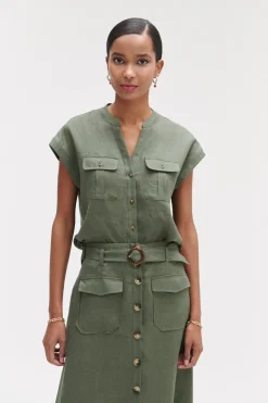 Chemise Gina 100% Lin Femme*CAROLL Flash Sale