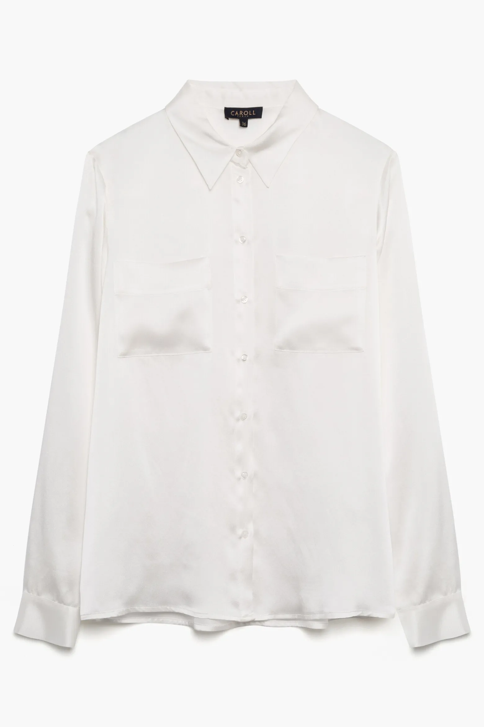 Chemise Jeanne B En Soie Ivoire Femme*CAROLL Shop