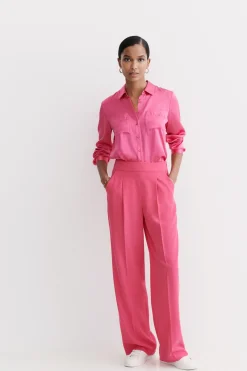 Chemise Jeanne B En Soie Rose Fushia Femme*CAROLL Cheap