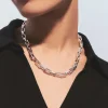 Collier Billann A Maillons Gris Argent Femme*CAROLL Store