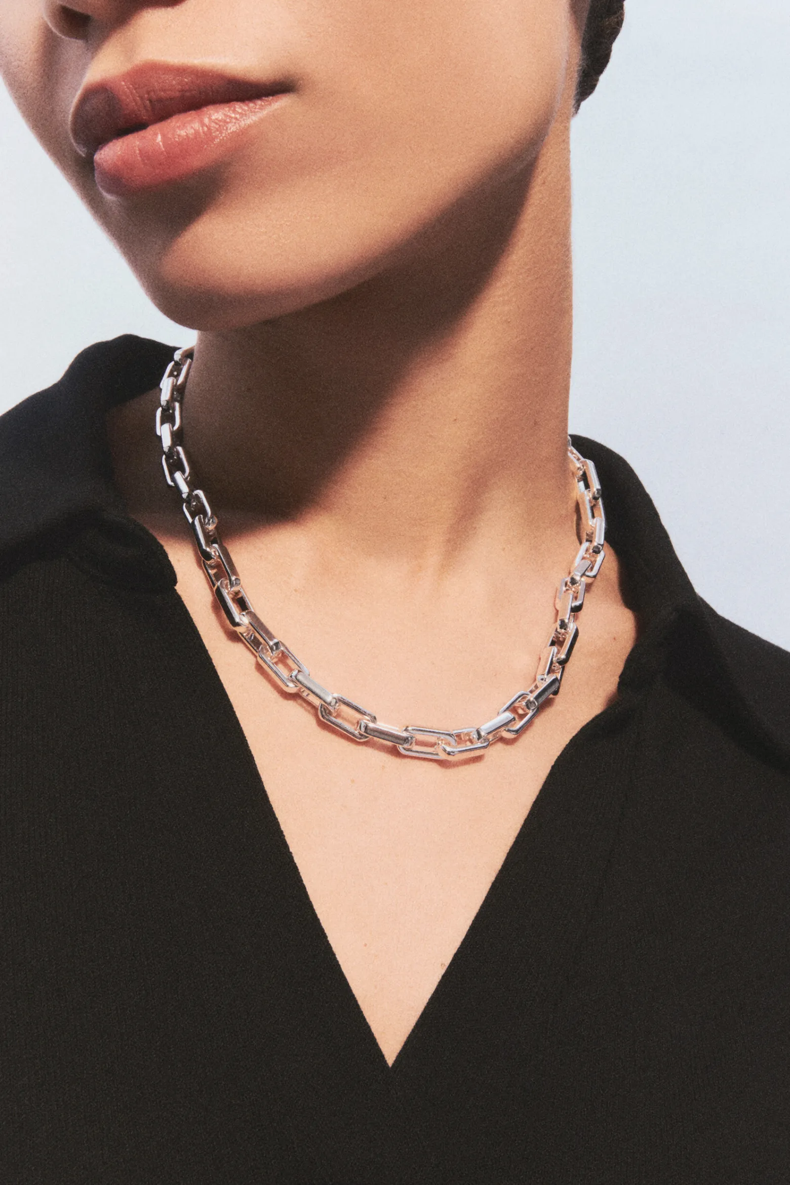 Collier Billann A Maillons Gris Argent Femme*CAROLL Store