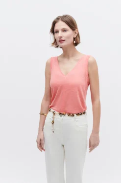 Debardeur Aretha 100% Lin Femme*CAROLL Cheap