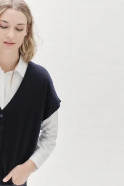 Gilet Lexie Bleu Marine Femme*CAROLL Shop