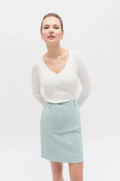 Jupe Lazuna B Vert Menthe Femme*CAROLL Clearance