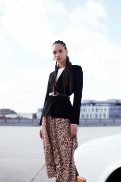 Jupe Tawney A Motif Bicolore Femme*CAROLL Hot