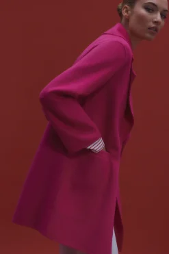 Manteau William Rose Fushia Femme*CAROLL Fashion