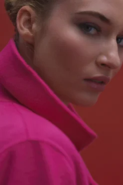 Manteau William Rose Fushia Femme*CAROLL Fashion