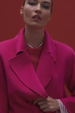 Manteau William Rose Fushia Femme*CAROLL Fashion