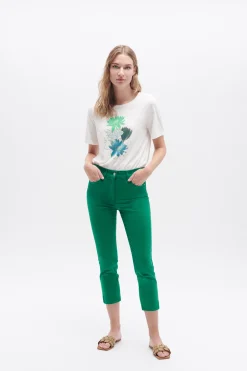 Pantacourt Mason Vert Menthe Femme*CAROLL Sale
