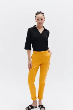 Pantalon Adelmo Jaune Moutarde Femme*CAROLL Best