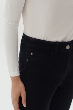 Pantalon Chicago Velours Bleu Marine Femme*CAROLL Fashion