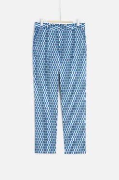 Pantalon Gabin A Motifs Graphiques Bleu Marine Femme*CAROLL Online