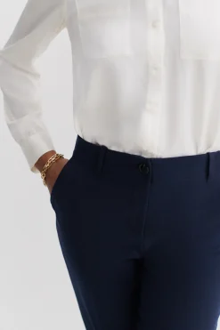 Pantalon Gautier Bleu Marine Femme*CAROLL Sale