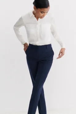 Pantalon Gautier Bleu Marine Femme*CAROLL Sale