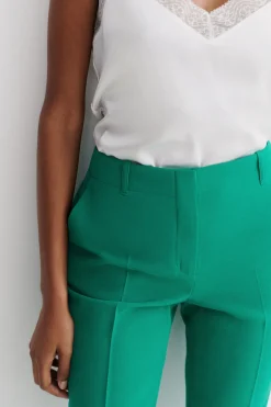 Pantalon Gautier Vert Emeraude Femme*CAROLL Best Sale