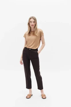 Pantalon Randy Marron Fonce Femme*CAROLL Cheap