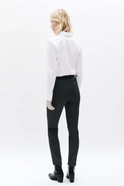 Pantalon Tony Effet Enduit Noir Femme*CAROLL Best Sale