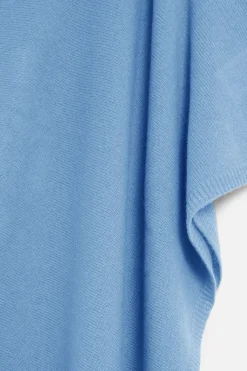 Poncho Baltimore 100% Cachemire Denim Stone Femme*CAROLL Online