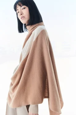 Poncho Charles B 100% Cachemire Beige Femme*CAROLL Best Sale