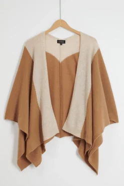 Poncho Charles B 100% Cachemire Beige Femme*CAROLL Best Sale