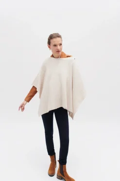 Poncho Lisa B Beige Femme*CAROLL Cheap