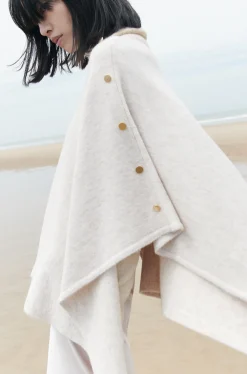 Poncho Lisa B Beige Femme*CAROLL Cheap