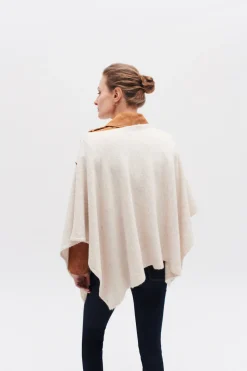 Poncho Lisa B Beige Femme*CAROLL Cheap
