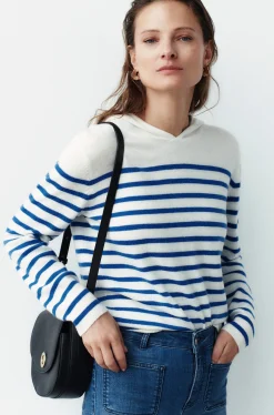 Pull Capuche Leana Bleu Electrique Femme*CAROLL Cheap