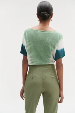 Pull Elio 100% Lin A Manches Courtes Femme*CAROLL Flash Sale