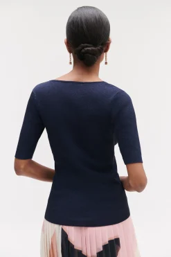 Pull Kate En Maille Cotelee Et Lurex Femme*CAROLL Cheap