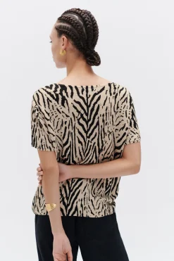 Pull Marty Print 100% Lin Femme*CAROLL Best